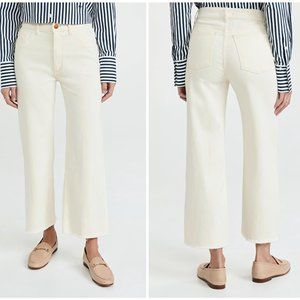 DL1961 Hepburn Wide Leg  High Rise Jean in Eggshell